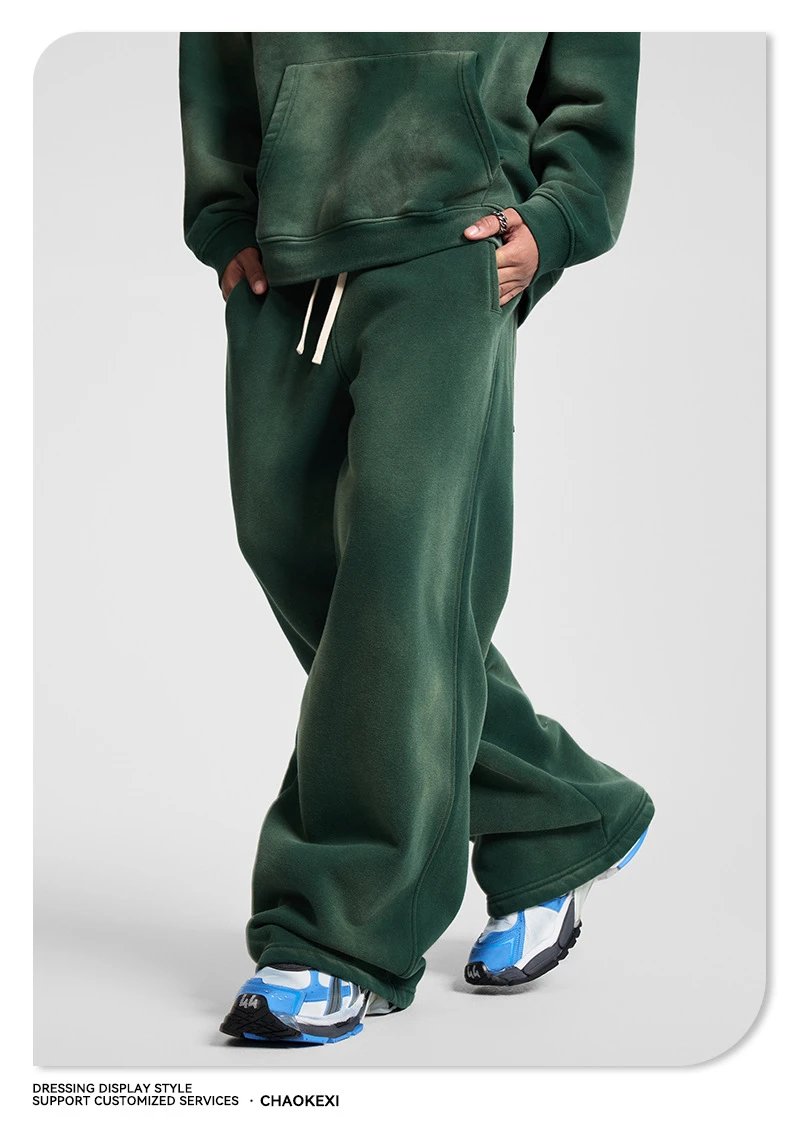 Retro Baggy Autumn/Winter Sweatpants Umber - Gallery Image 8 - Detailed View