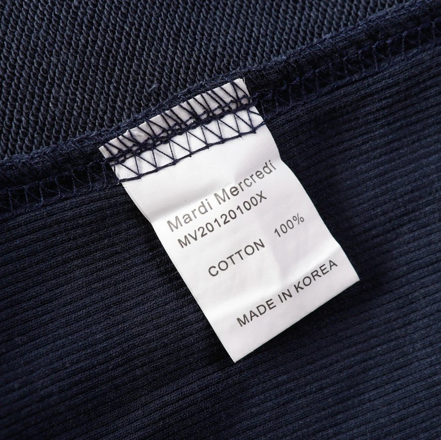 K-Fashion Daisy Print Terry Crewneck Pullover Alabaster - Gallery Image 9 - Detailed View