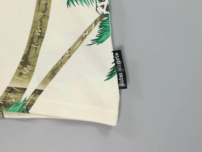 Vintage Cotton Skull Palm Tree Tee Ivory - Gallery Image 11 - Detailed View