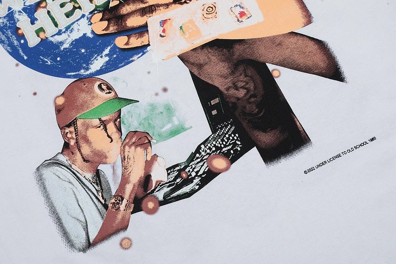 Street Graphic Cotton Tee Ivory - Gallery Image 4 - Detailed View