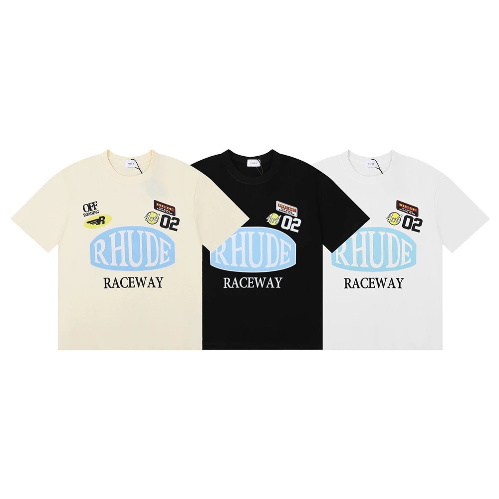 Rhude Raceway Printed Tee Black - Related Product - Cnfans