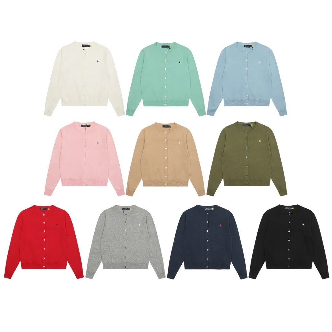 Women's Basic Long Sleeve Crew Neck Knit Cardigan Crimson Red - Gallery Image 1 - Detailed View