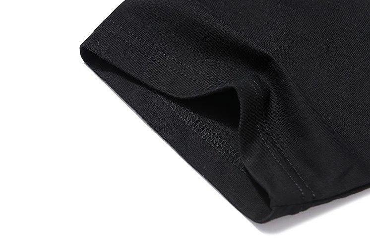 Streetwear Gothic Print Oversized Tee Ebony Black - Gallery Image 10 - Detailed View