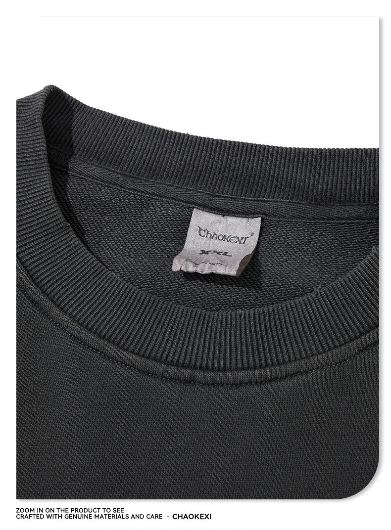 Retro Loose Fake Two-Piece Set Unisex Onyx - Gallery Image 15 - Detailed View