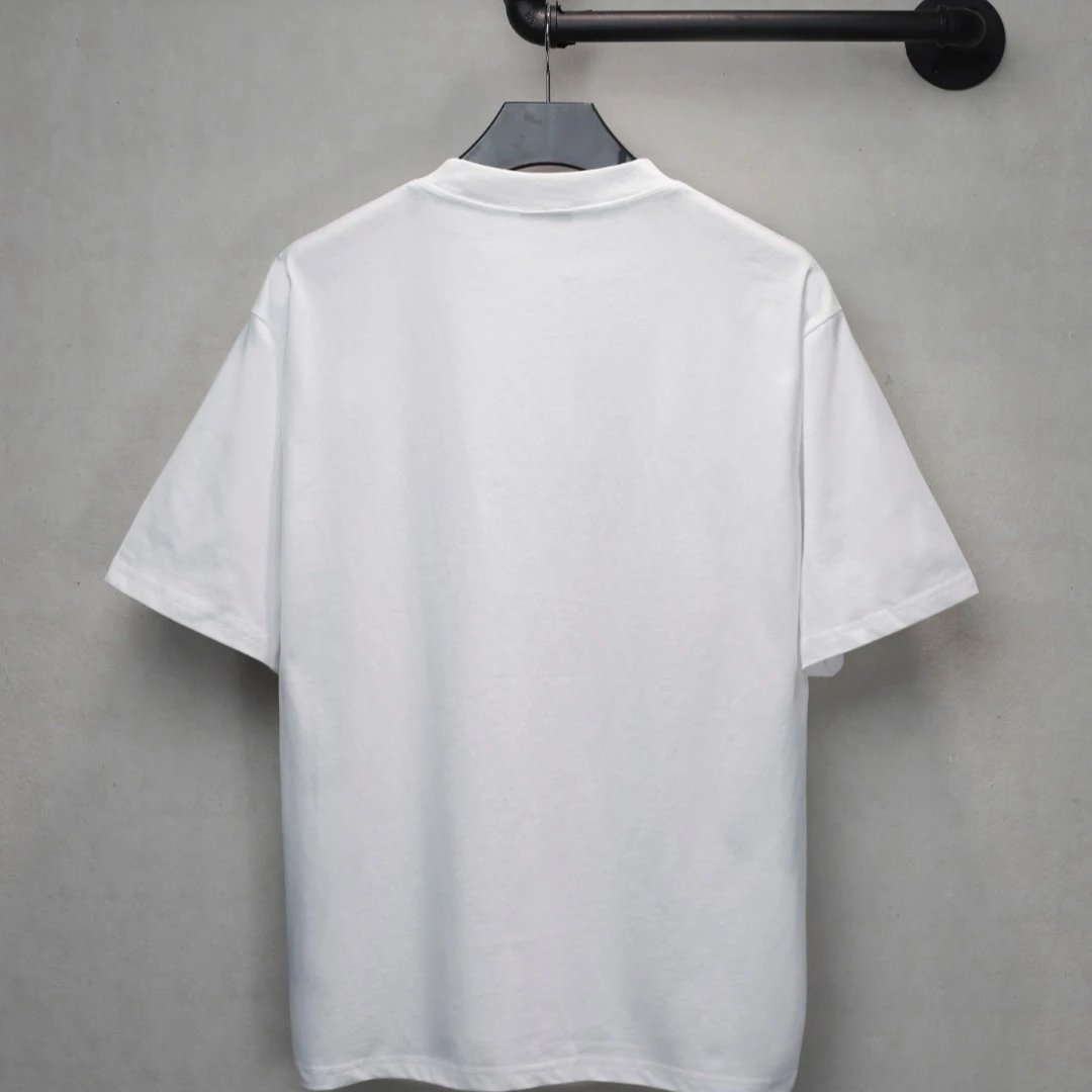 Unisex Oversized Dripping Logo Summer Tee Onyx Black - Gallery Image 4 - Detailed View