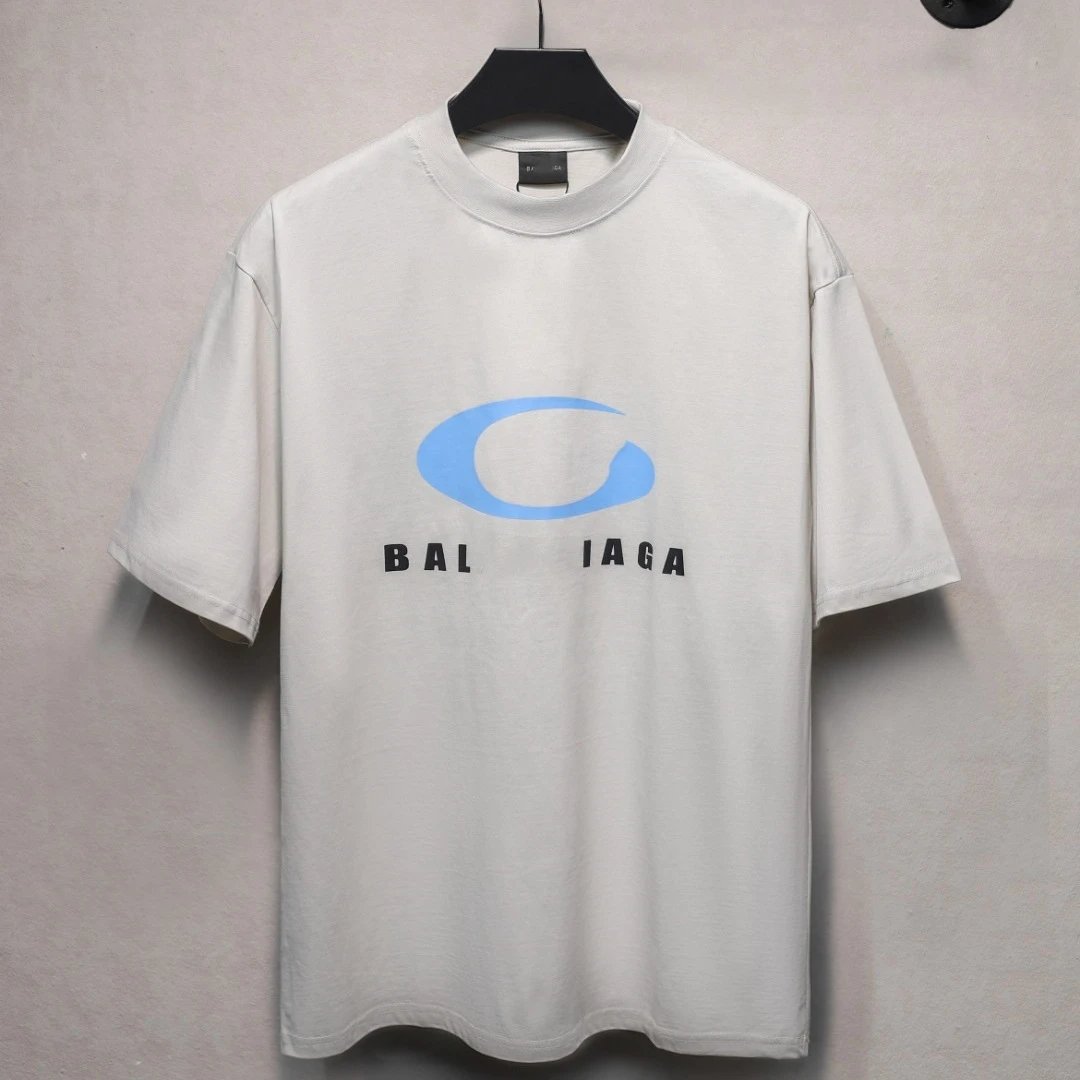 Casual Cotton Graphic Tee Unisex Cerulean - Gallery Image 3 - Detailed View