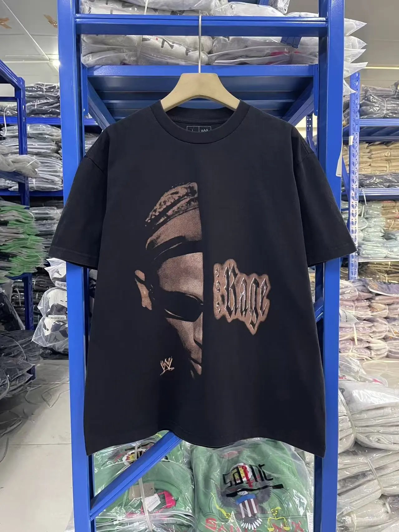Graphic Washed Cotton Summer Tee Jet Black - Travis Scott - Cnfans - $23.23