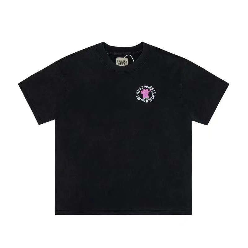 Gallery Dept Washed Cartoon Tee Black - Gallery Image 2 - Detailed View