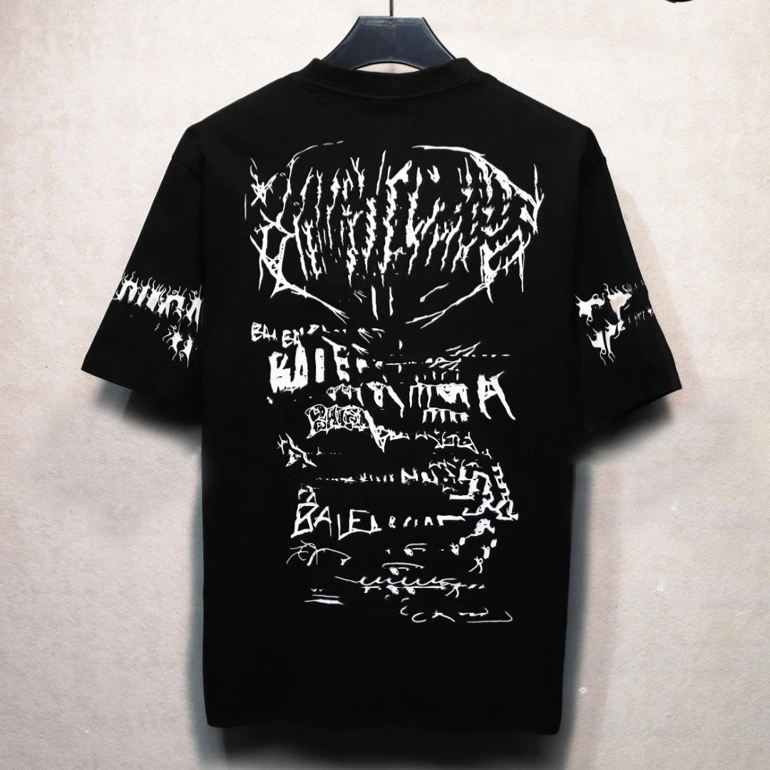 Unisex Oversized Dragon Year Graphic Tee, Jet Black - Gallery Image 2 - Detailed View