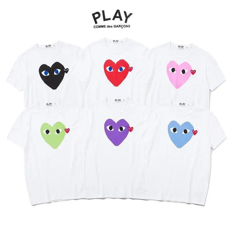 CDG PLAY Colorful Hearts Tee Multi - Related Product - Cnfans