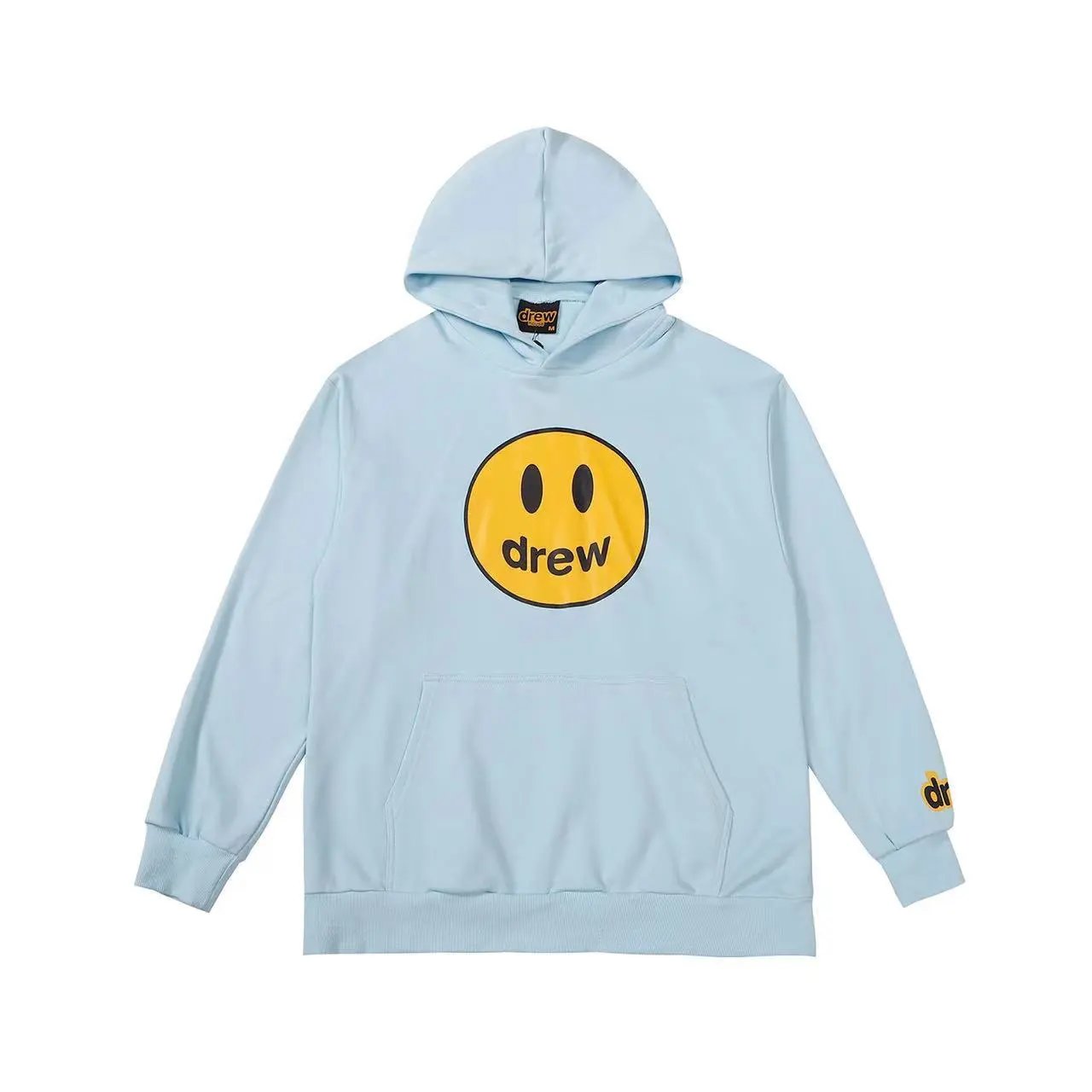 Unisex Smiley Graphic Hoodie Pastel Blue - Related Product - Cnfans