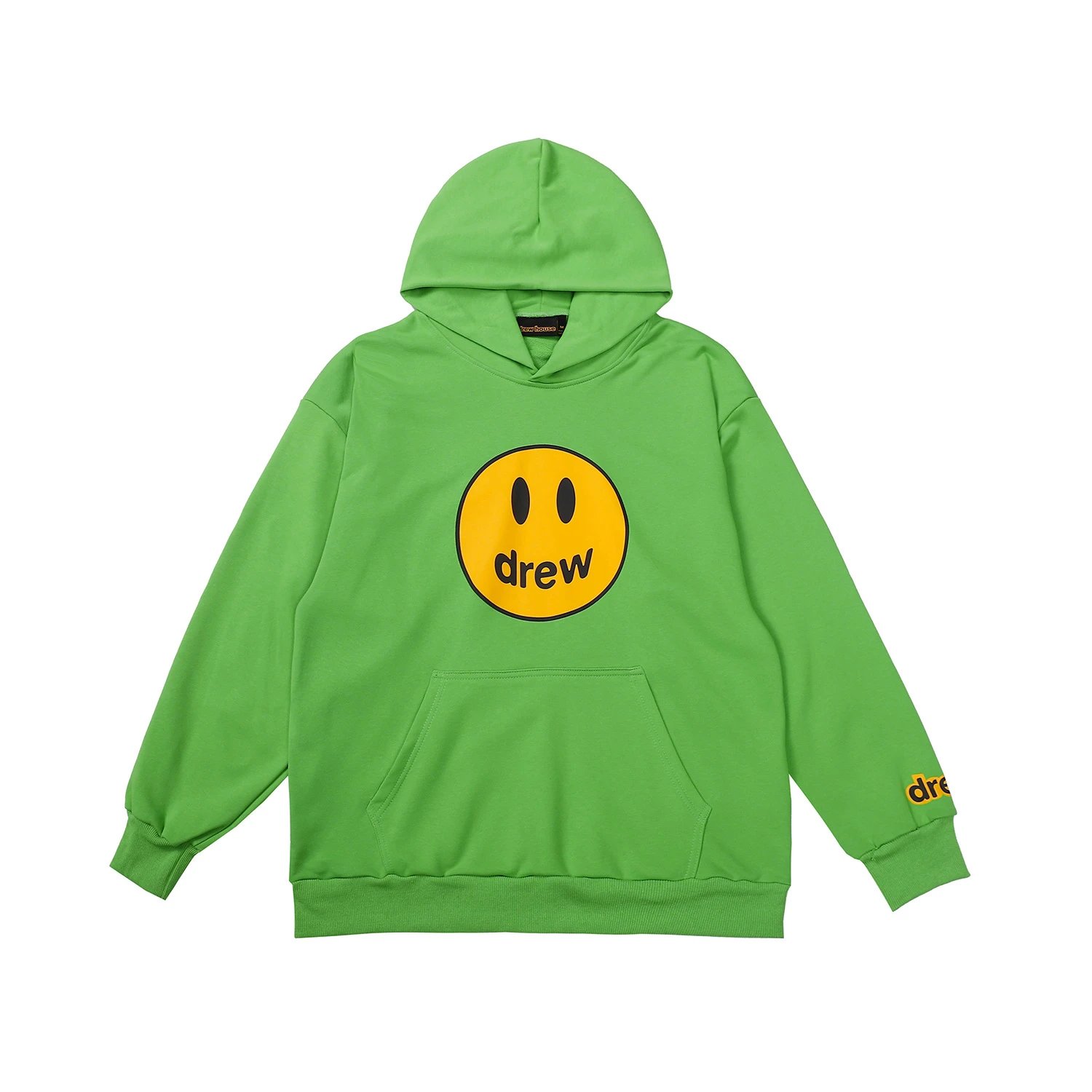 Streetwear Smiley Cotton Hoodie Lime Green - Related Product - Cnfans