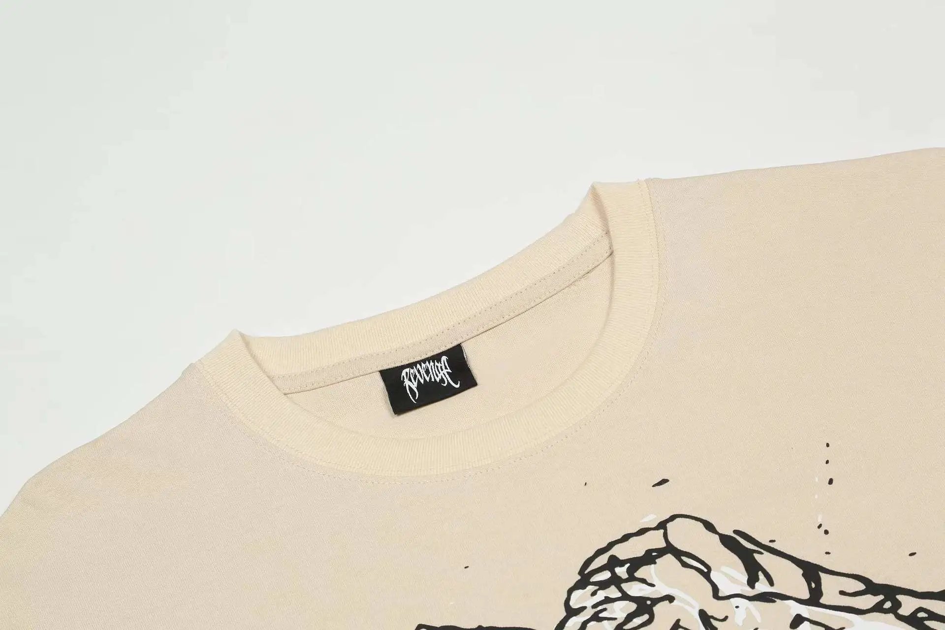 Graphic Short Sleeve Tee Beige - Gallery Image 10 - Detailed View
