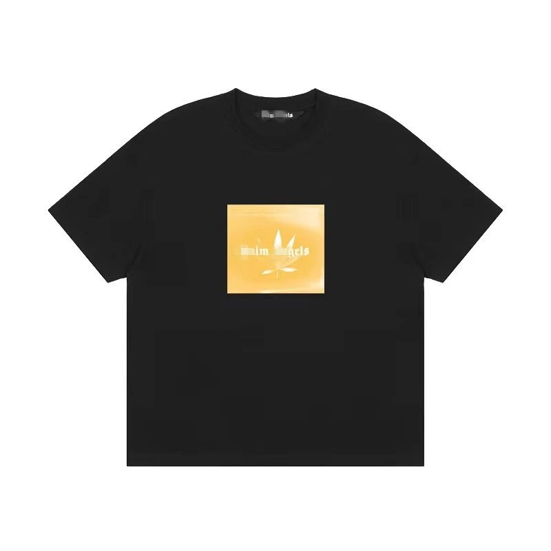 22SS Streetwear Loose Maple Leaf Tee Golden Black - Gallery Image 3 - Detailed View