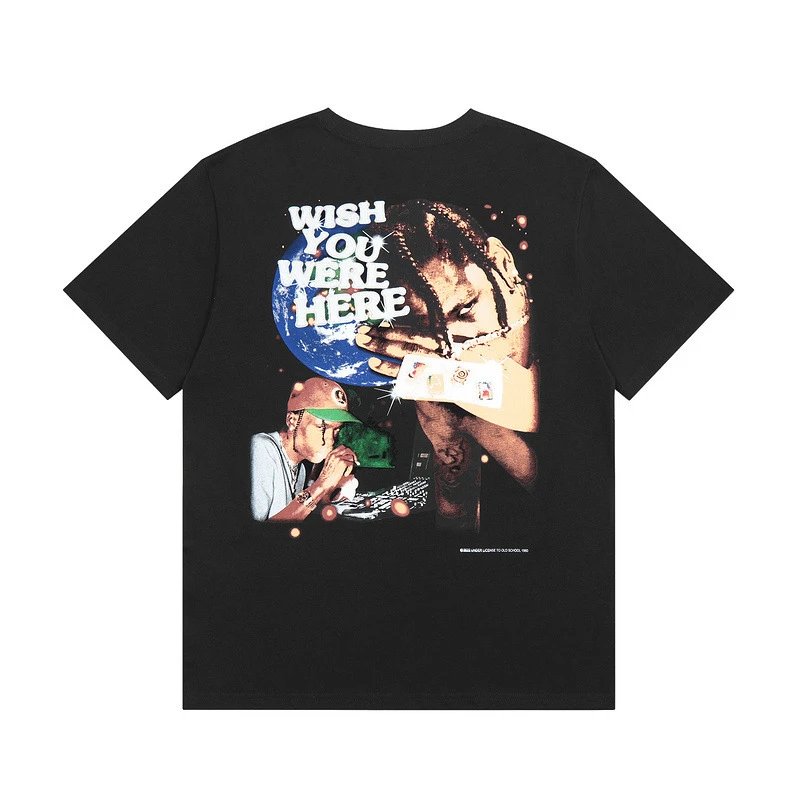 Streetwear Graphic Tour Tee Black Ivory - Related Product - Cnfans