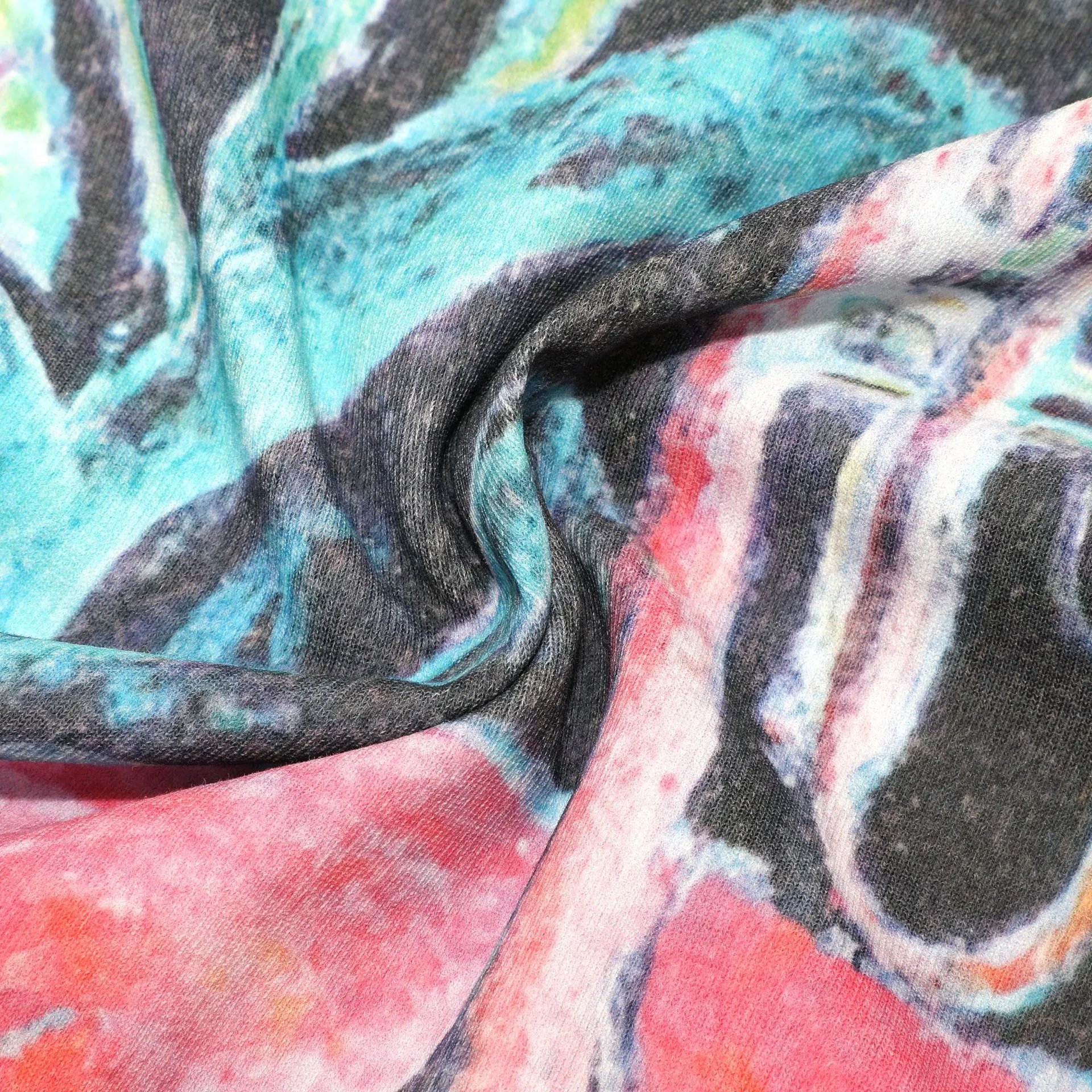 Vintage Oil Painting Graphic Cotton T-Shirt Ivory - Gallery Image 5 - Detailed View