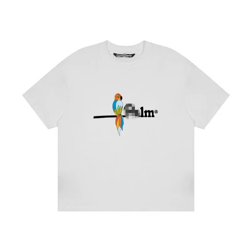 Parrot Print Streetwear Tee Ebony Black - Gallery Image 2 - Detailed View