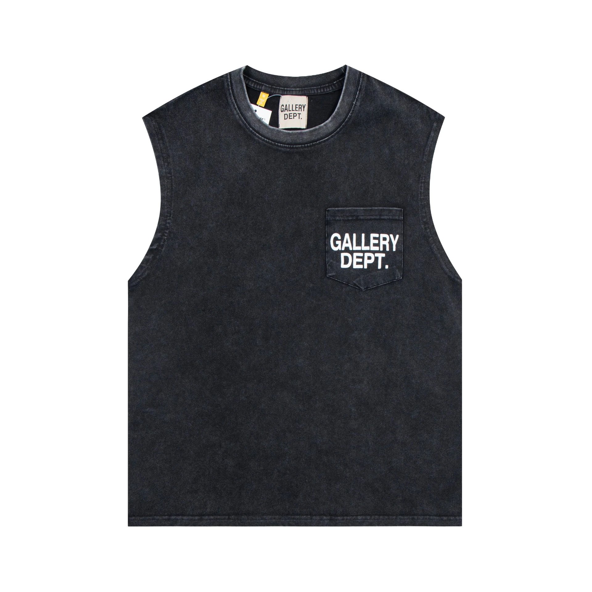 Gallery Dept Washed Sleeveless Tee Black - Gallery Image 2 - Detailed View