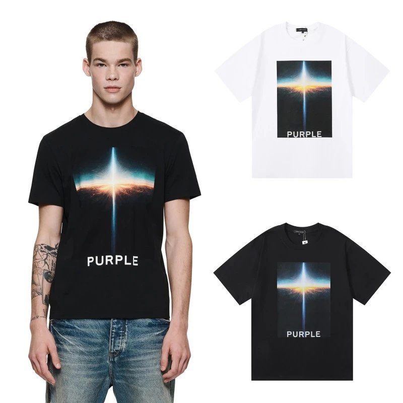 Purple Graphic T-Shirt Black/White - Gallery Image 12 - Detailed View