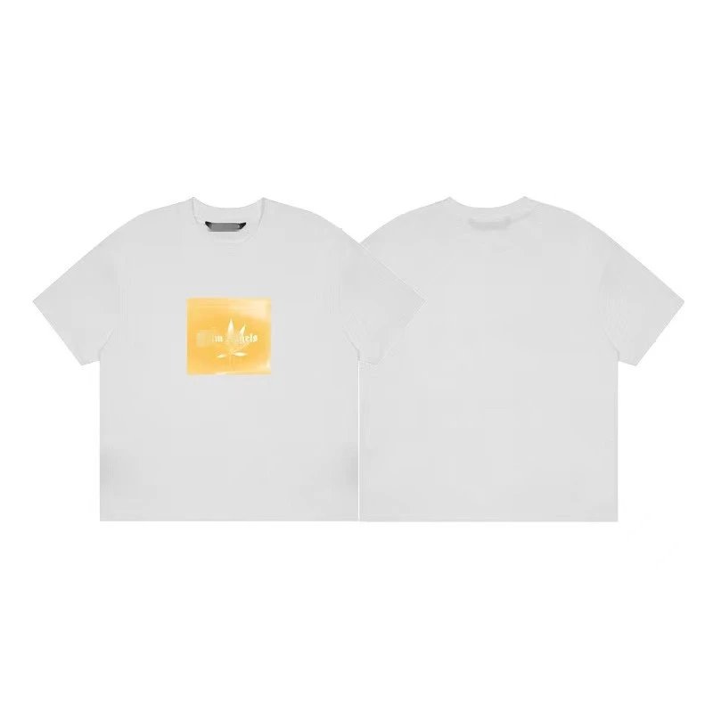 22SS Streetwear Loose Maple Leaf Tee Golden Black - Gallery Image 4 - Detailed View