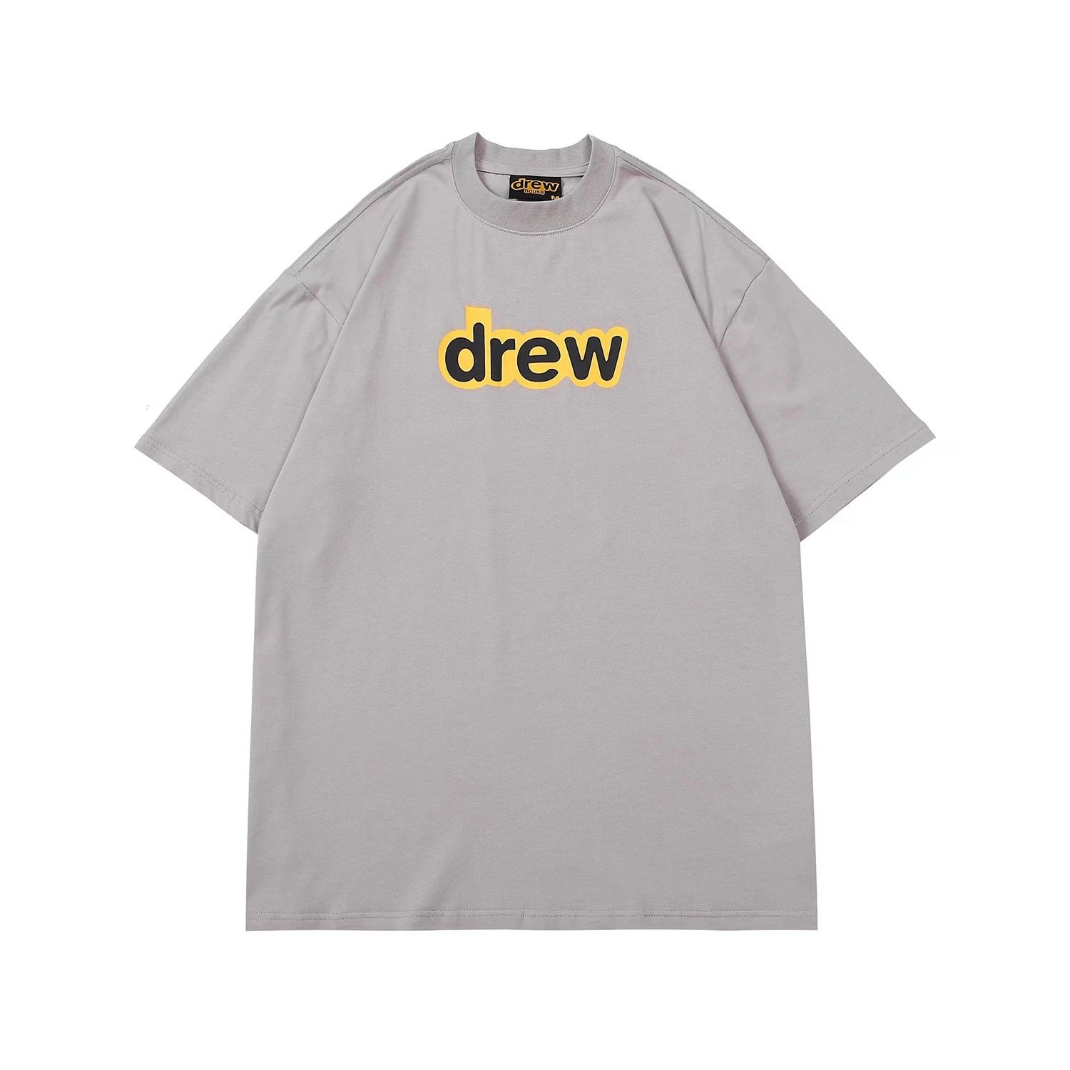 Streetwear Graphic Oversized Cotton T-Shirt Ash Grey - Drew(Drew House) - Cnfans - $21.61