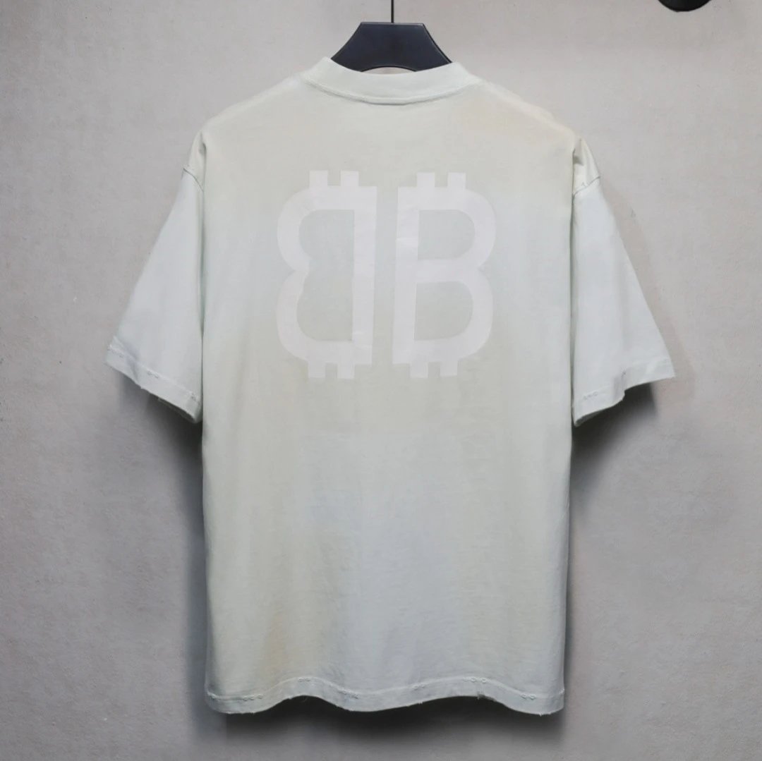 Distressed Graphic Cotton Tee, Unisex Onyx - Gallery Image 4 - Detailed View