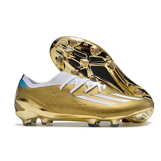 World Cup Messi win limited edition gold boots over the top soccer shoes adult FG long spikes match youth ag spikes