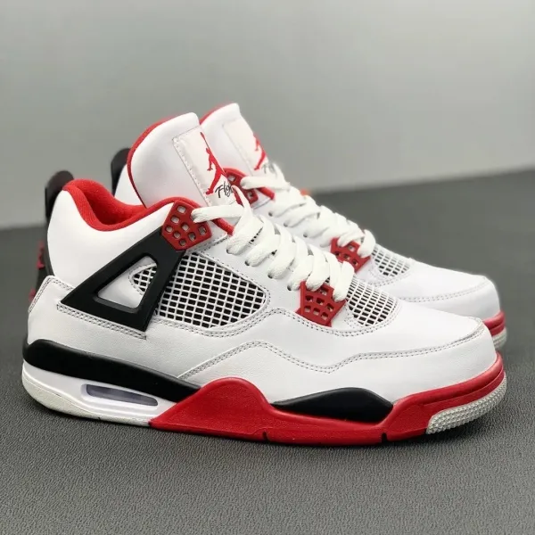 Air Jordan 4 Retro White Cement Red Sneakers - 1