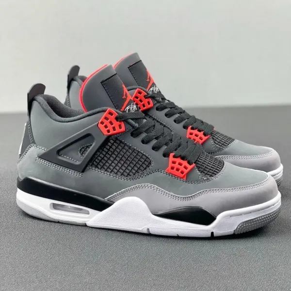 Air Jordan 4 Retro Cool Grey Red Sneakers - 1