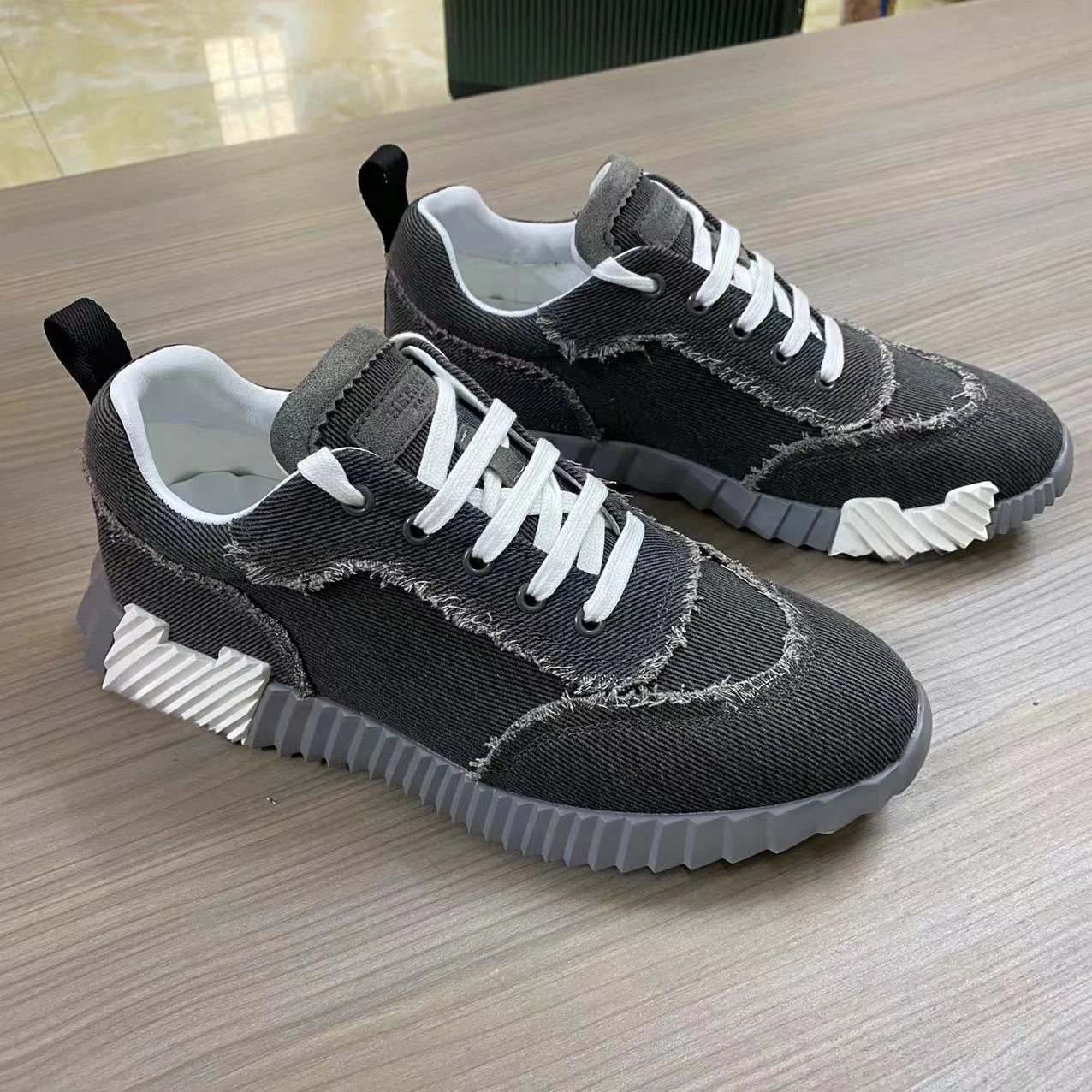 13 deep grey denim fabric