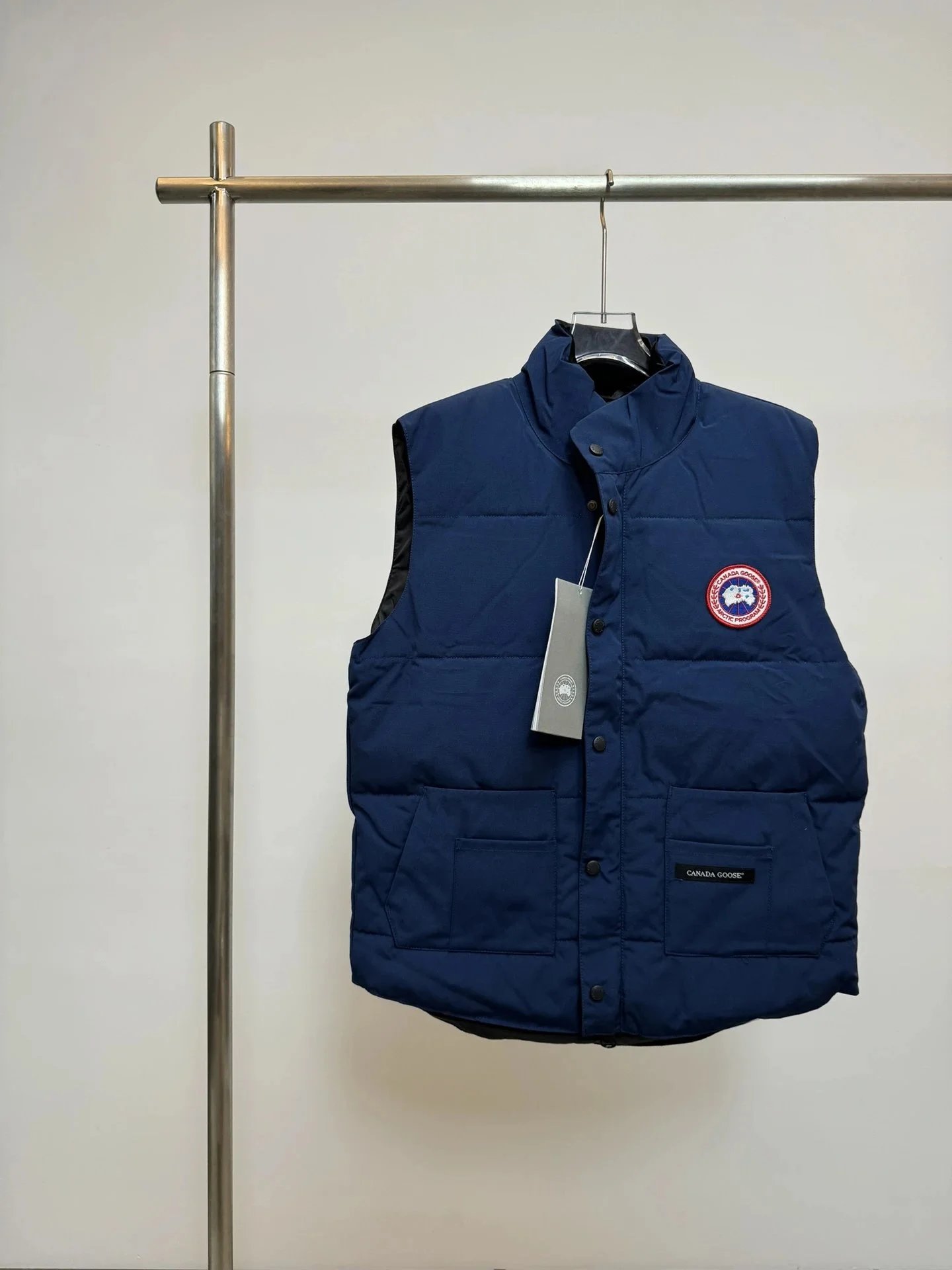Canada Goose Vests Quilted puffer vest with stand collar and patch pockets — 39