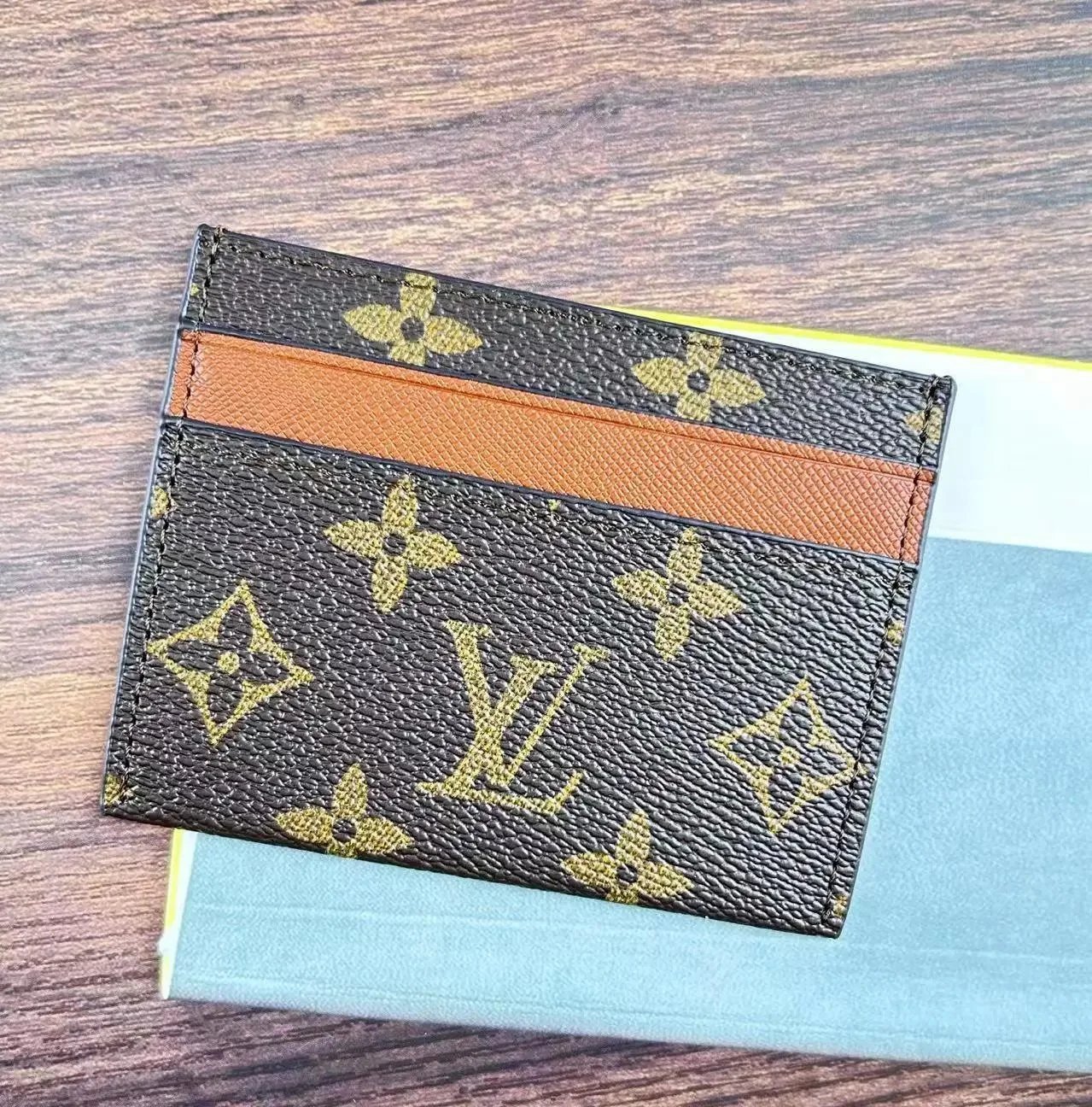 Gucci GG Marmont Card Holder Beige Canvas Wallet - 8