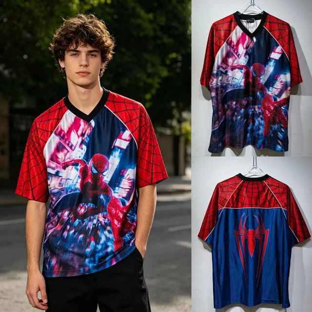 Palace Football Jerseys V-neck mesh jersey with graphic prints and number appliqués product detail image 15