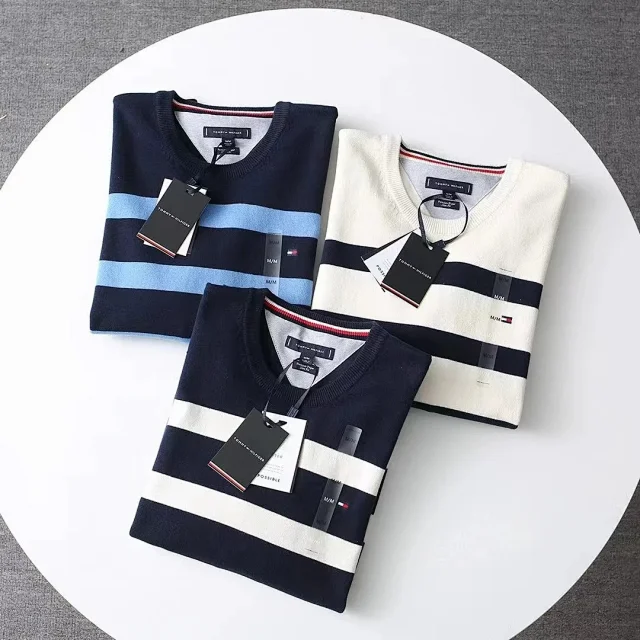 Tommy Hilfiger Knitwear Crewneck, striped and zip-neck knit sweaters product detail image 6