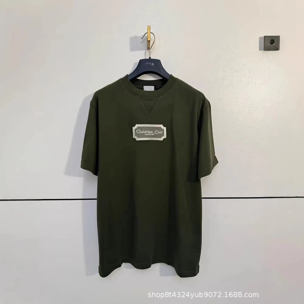 Dior T-Shirts Crew-Neck T-Shirt with Christian Couture Chest Patch image 3