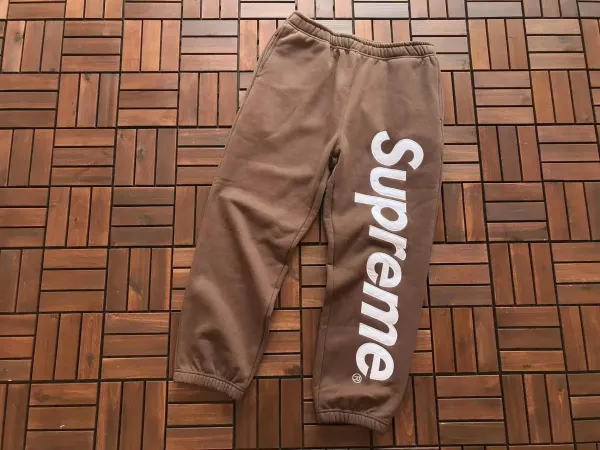 Supreme Box Logo Sweatpants Brown - 1