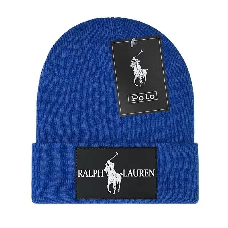 Ralph Lauren Hats Cuffed Knit Beanie with Embroidered Polo Pony — 3