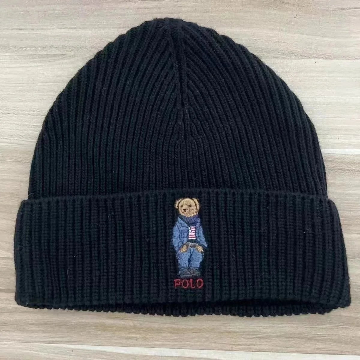 Ralph Lauren Hats Cuffed Knit Beanie with Embroidered Polo Pony — 19