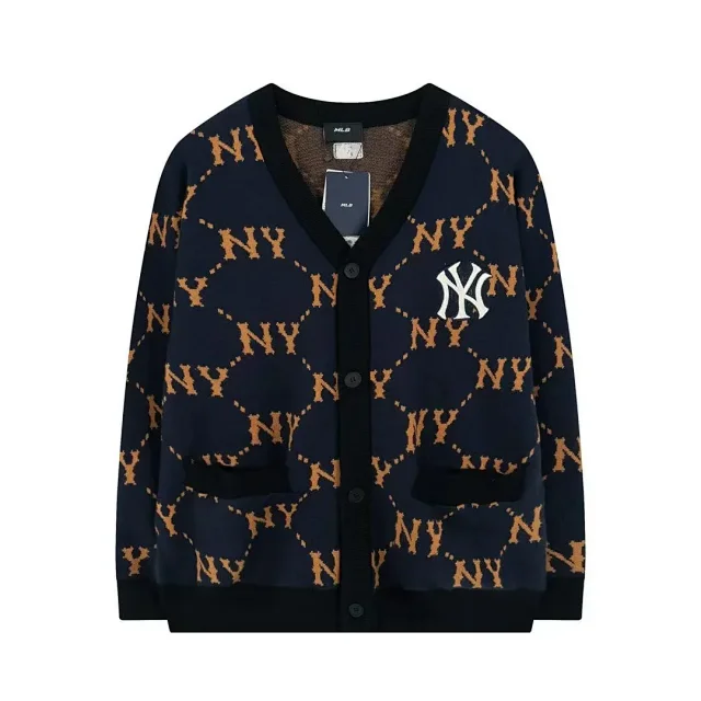 MLB Knitwear Button-Front V-Neck Knit Cardigan product detail image 4