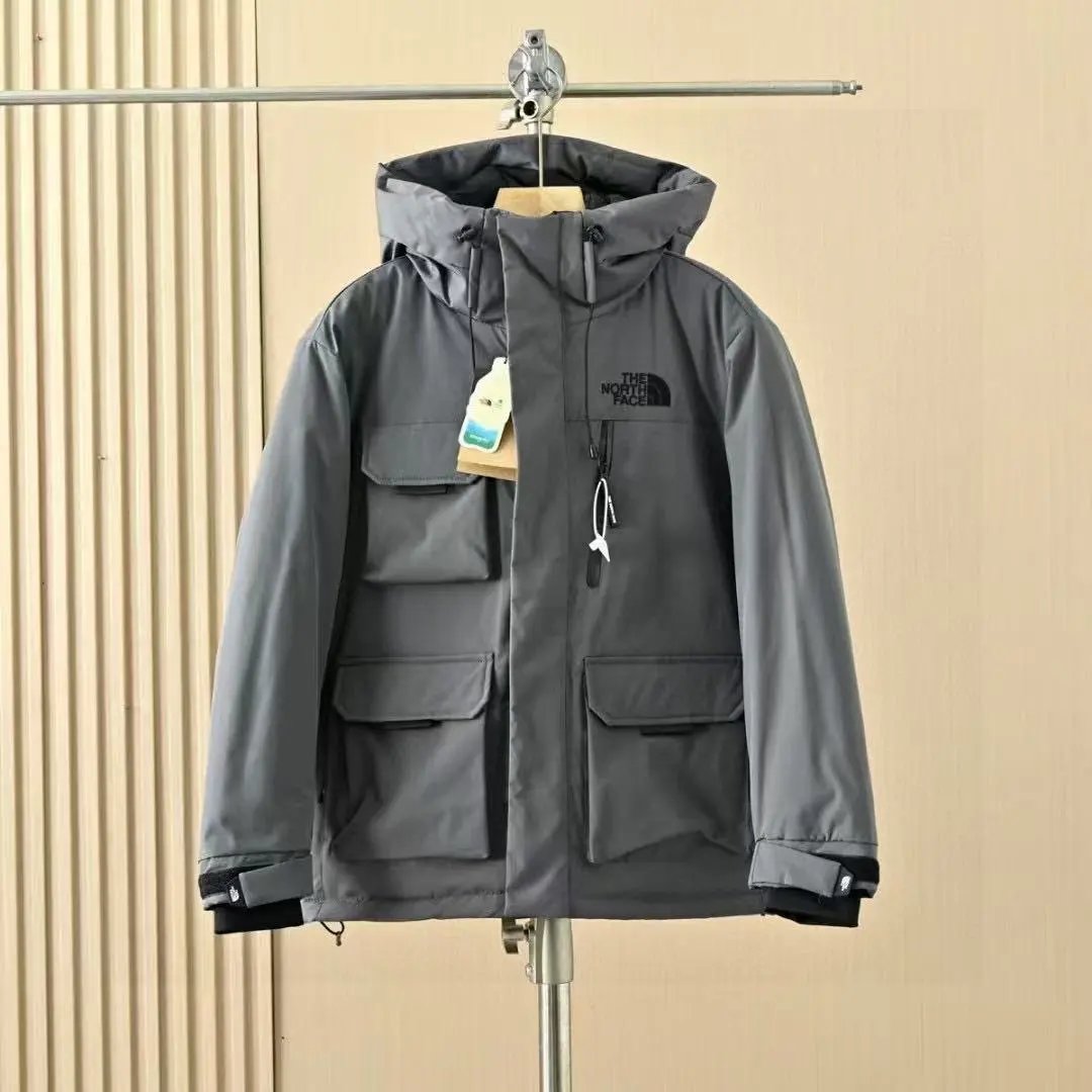 Nike Down Jackets Hooded Puffer — 002 Graphite Gray