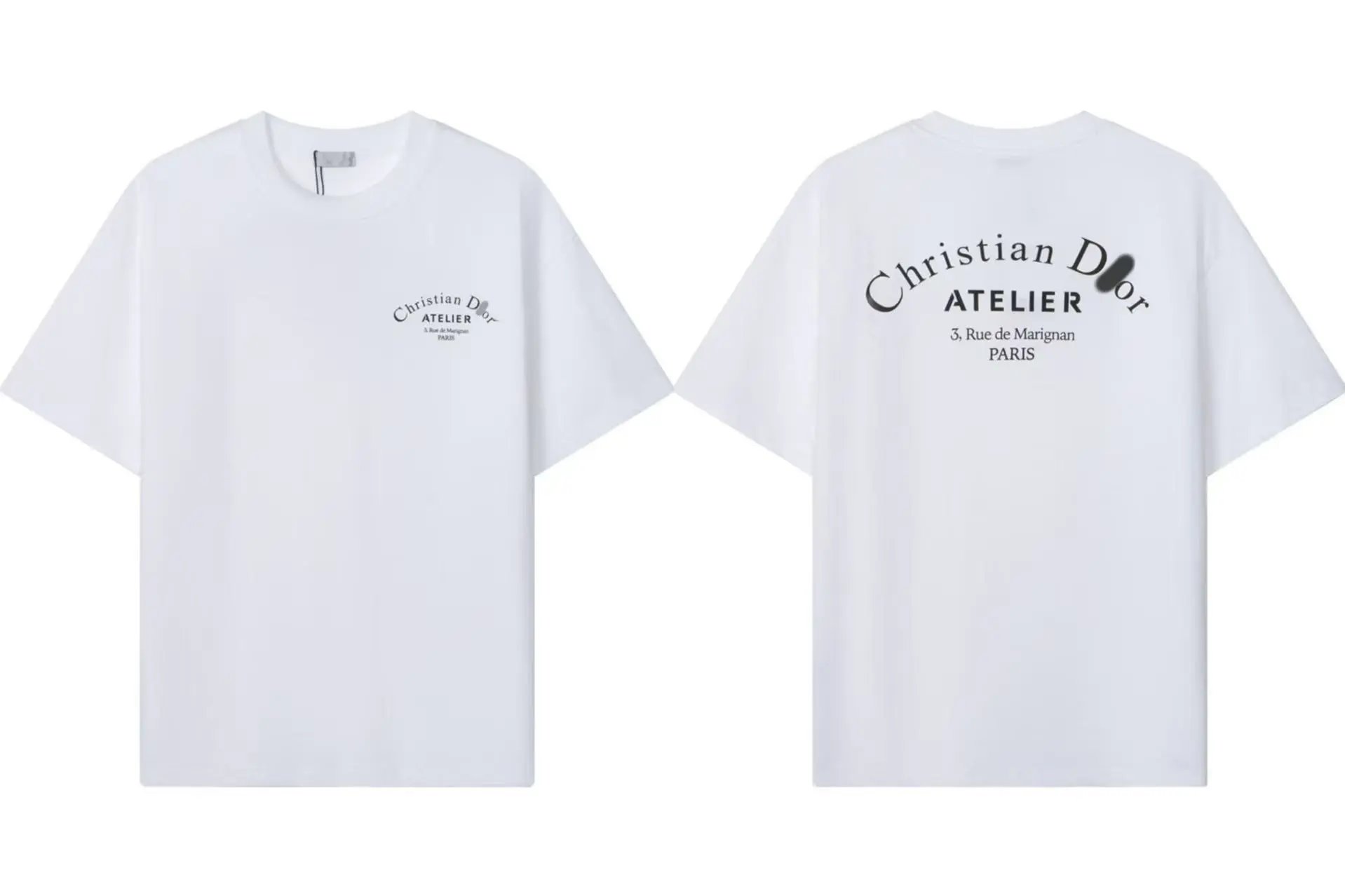 Dior T-Shirts Logo Print — 875 white