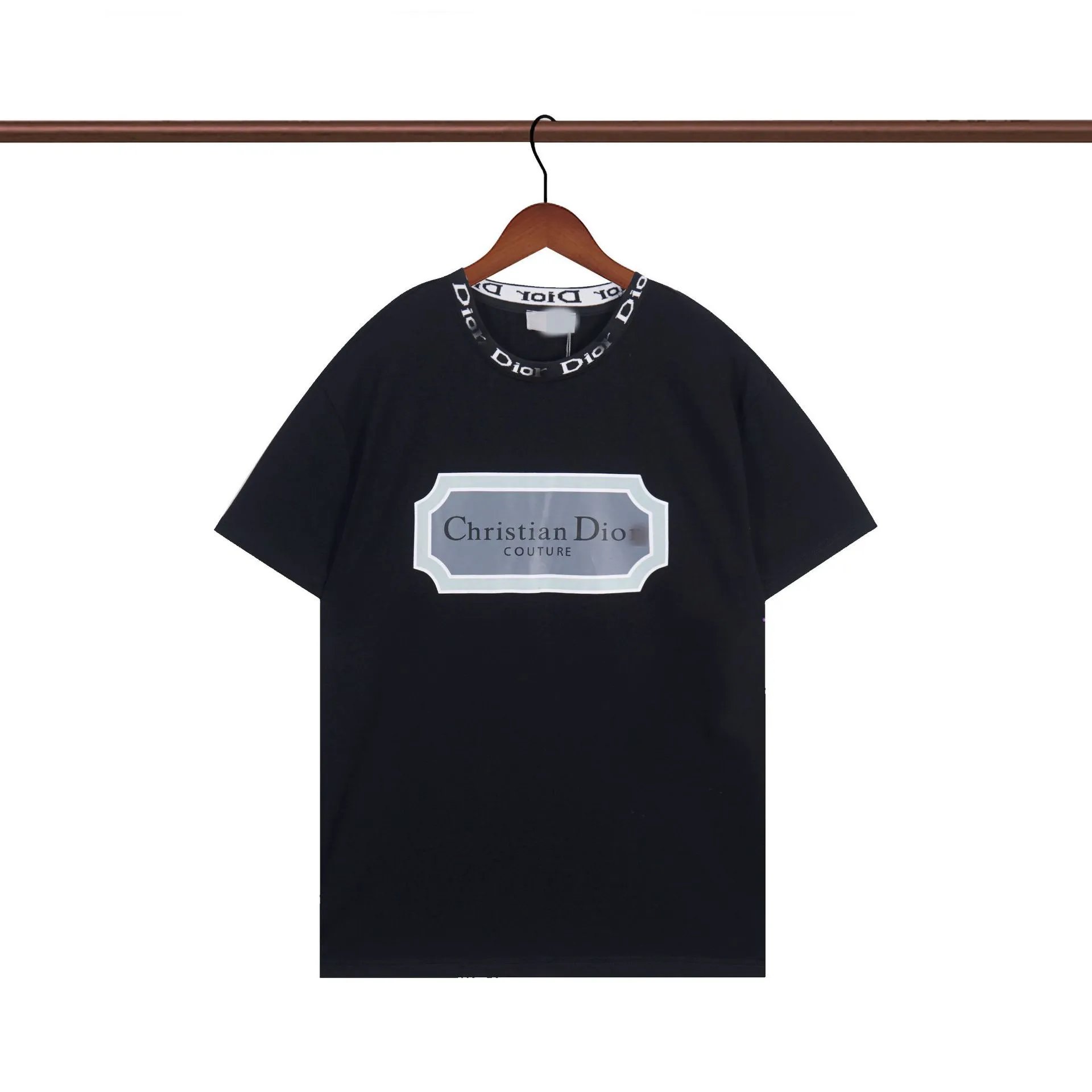Dior T-Shirts Logo Print — R358 black