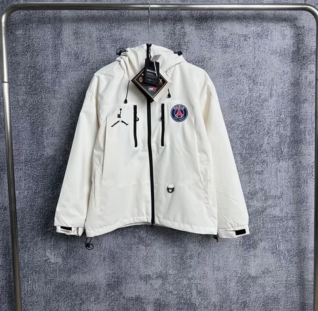 Arc'teryx Jackets Hooded zip-up shell jacket — X 02 Paris Charge White