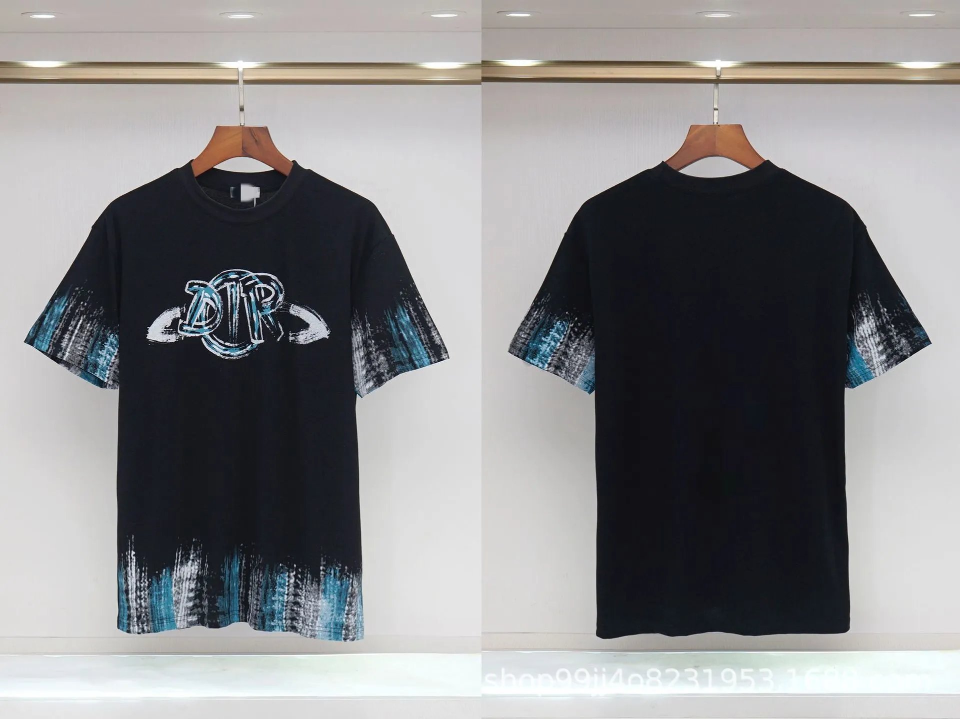 Dior T-Shirts Logo Print — R350 black