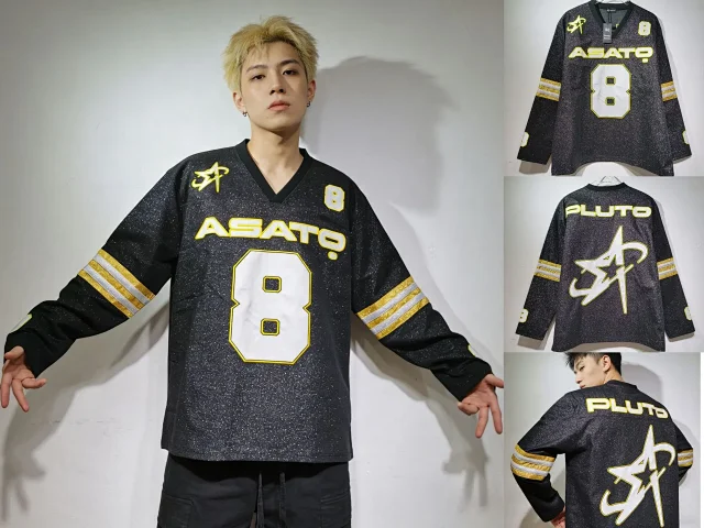 Palace Football Jerseys V-neck mesh jersey with graphic prints and number appliqués product detail image 10