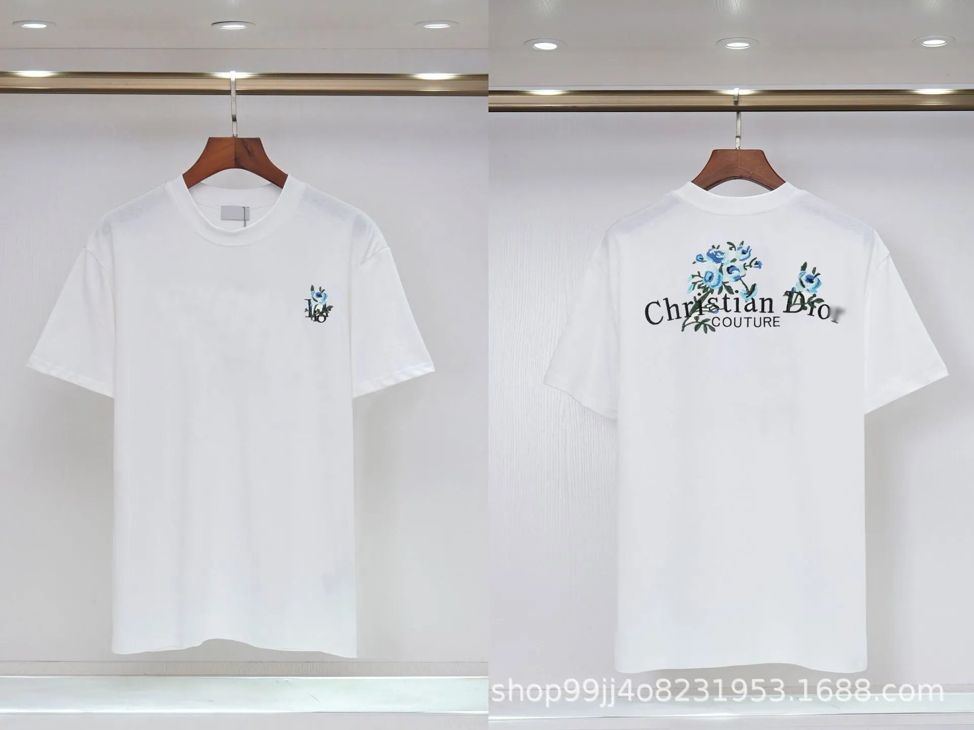 Dior T-Shirts Logo Print — R386 white