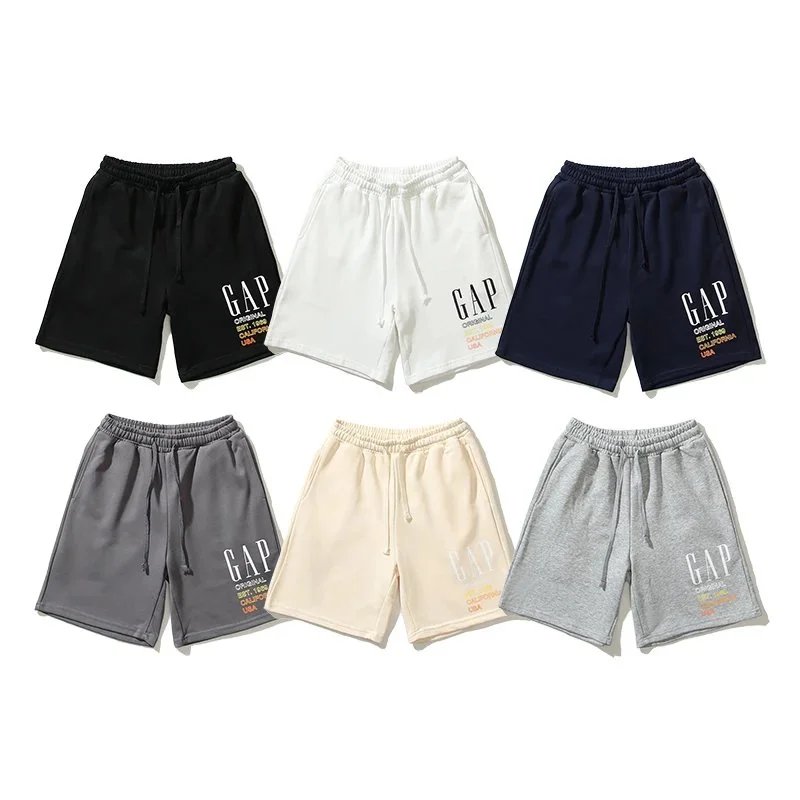 GAP Logo Embroidered Drawstring Shorts Navy - 4