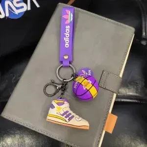 Adidas Originals Keychain Set with Basketball and Sneaker Charms Purple / Lakers Colorway Accessories - 1