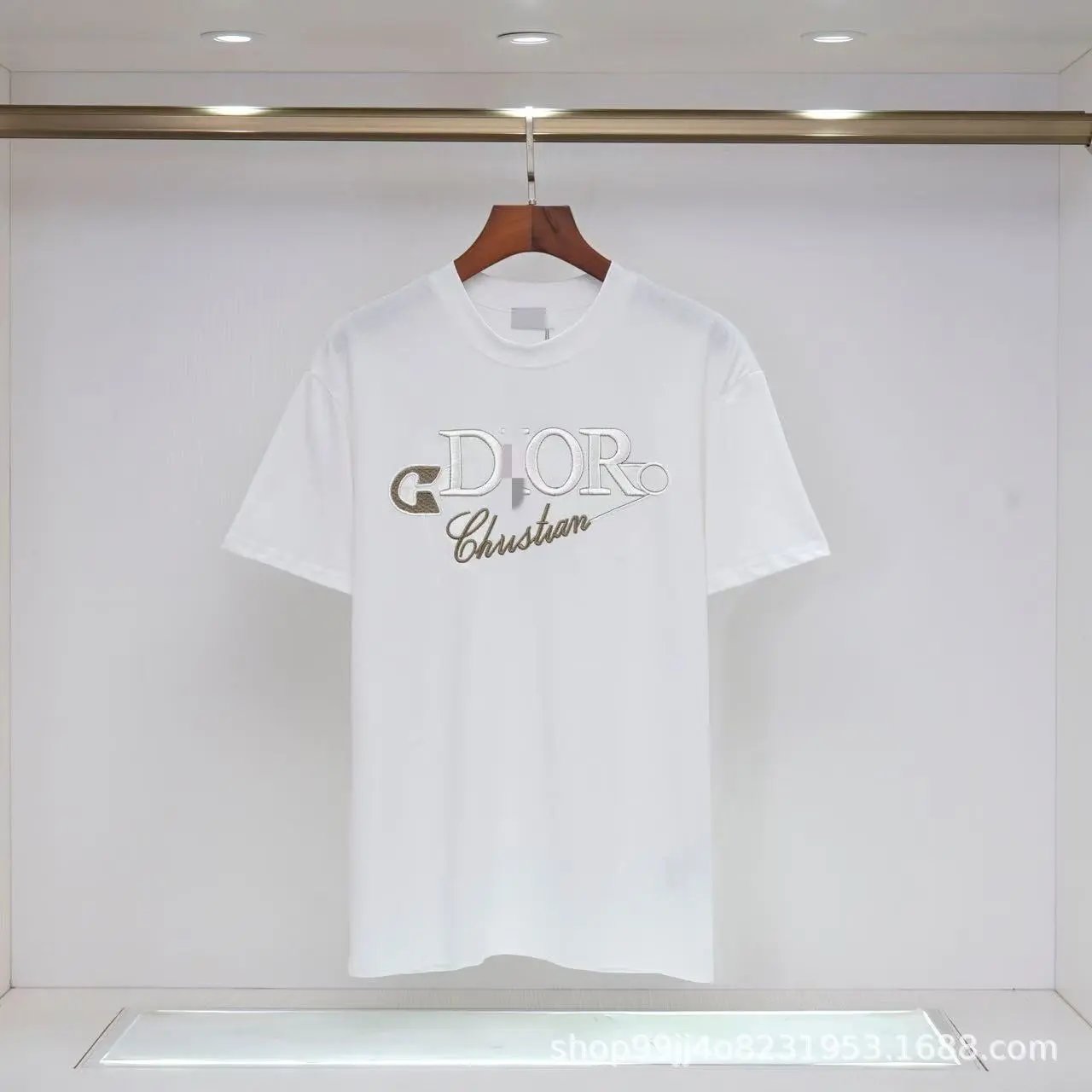 Dior T-Shirts Logo Print — Q728 white