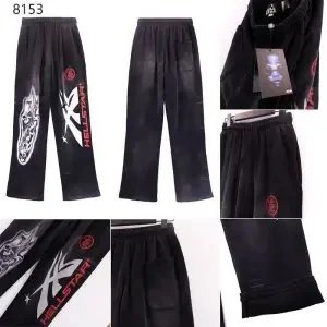 Hellstar Trousers Graphic Drawstring Wide-Leg — 13